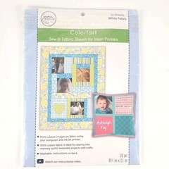 June Tailor Colorfast White Printer Fabric Sheets 10pk – NEW