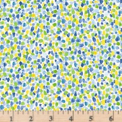 Blue Muse Watercolor Speckles Green CX972-SPRO Cotton Fabric By the half yd