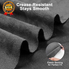 Premium Black Suede Fabric Wrap – 17X70 Inch Suede Wrap for Car Interior – Self-