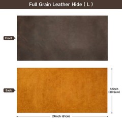 12″x24″ Genuine Leather Sheets Tooling Fabric Crafts Dark Brown 2mm Thick