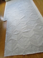 Schumacher’s HECETA Embroidery Geometric Global Blue Ivory 5.22 yds w/ Cutout