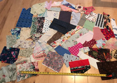 Fabric Scraps Slow stitch Crumb  Scrappy Quilting 100% Cotton Small Pieces 8 Oz