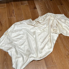 White Silk and Cashmere Fabric 58×57 inches 147×144 cm Made in Italy