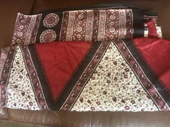 Fabric From India Lot Approximately 12lbs 18 Large Pieces Multicolor