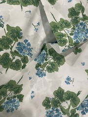 $158 Matouk Italy New 500TC Cotton Percale 120” Geranium By YARD Fabric Blue