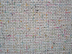 Beaux by Zinc Textiles 63″x57″W Calico Boucle Orange Pink Teal White Grey Green