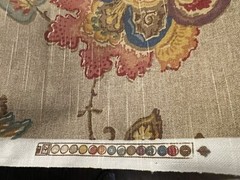Kravet Vintage Cabala Printed Cotton Linen Fabric BTY Teflon Coated 14 Screens