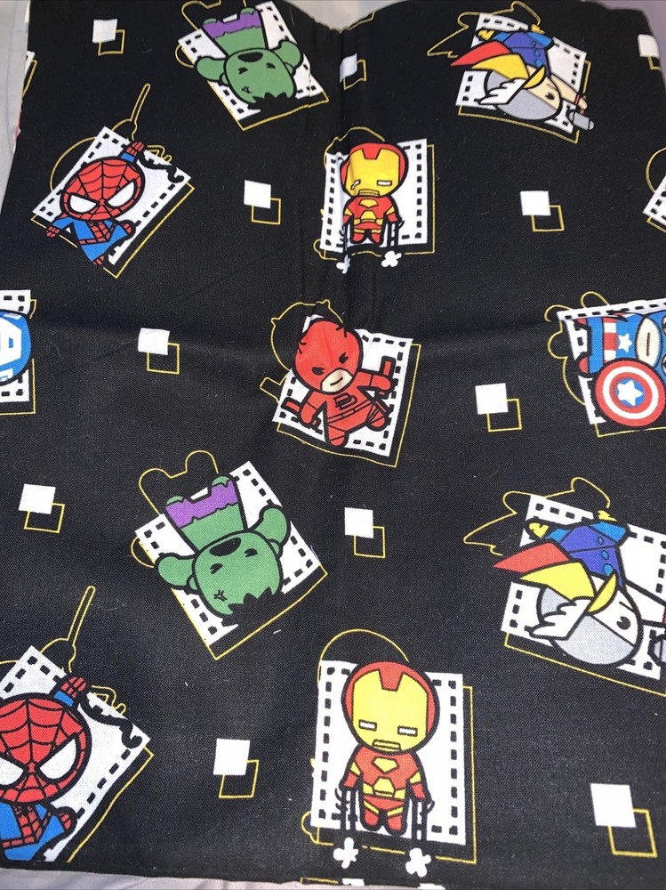 Marvel Avengers Craft Fabric Approx 30” X 30” Hulk Thor Spider-Man