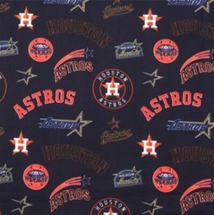 Baseball Astros Polyester Cotton blend fabric 20″x55″ Houston 1088876