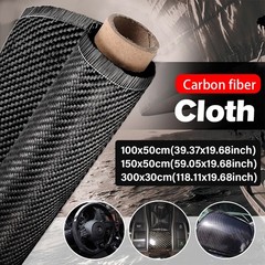 40″ – 118″ Real Carbon Fiber Fabric Cloth Roll 3k 200gsm 2×2 Twill Weave Black