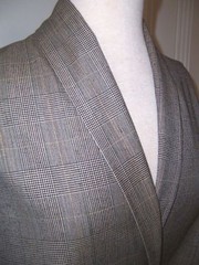 78″ X 60″ TAN BLK MULTI YEAR ROUND SILK WOOL BLEND GLEN PLAID SUIT WEIGHT FABRIC