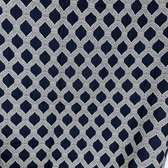Blue and White Lattice Upholstery Fabric 3.5 yds Recover Sofa Chair Ottoman