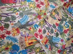25 Yards Fabric Indian White Frida Hand Printed Cotton Fabric Sewing Fabrics