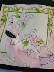 Cotton fabric 3 pieces, Panel Flams Loralie Harris for Loralie Designs:
