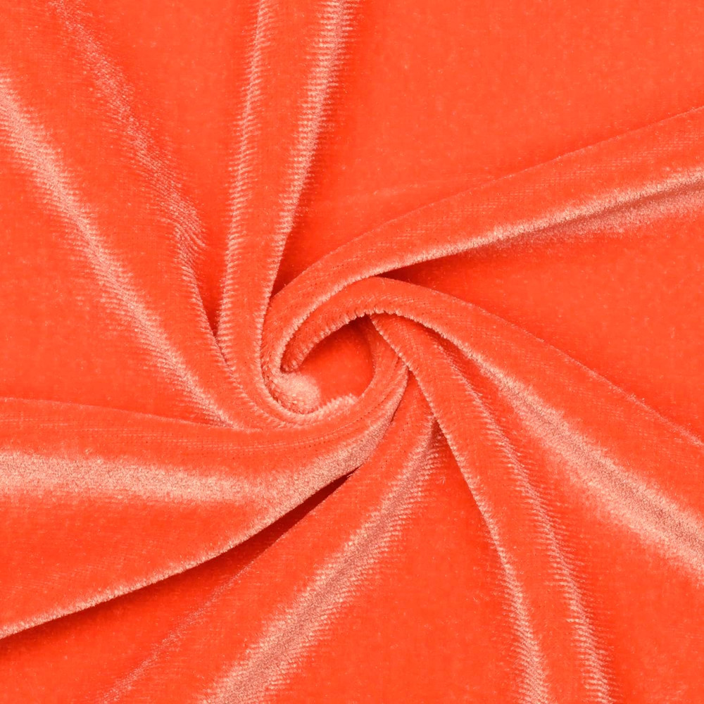 Pico Textiles 1 Yard Bolt Orange Stretch Velvet Fabric, 60″ Wide, Skirts