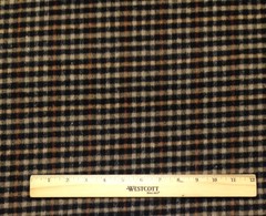 ROBERT ALLEN BUFFALO CHECK STRIPE BLACK WOOL BLEND FABRIC BY THE YARD 57″W