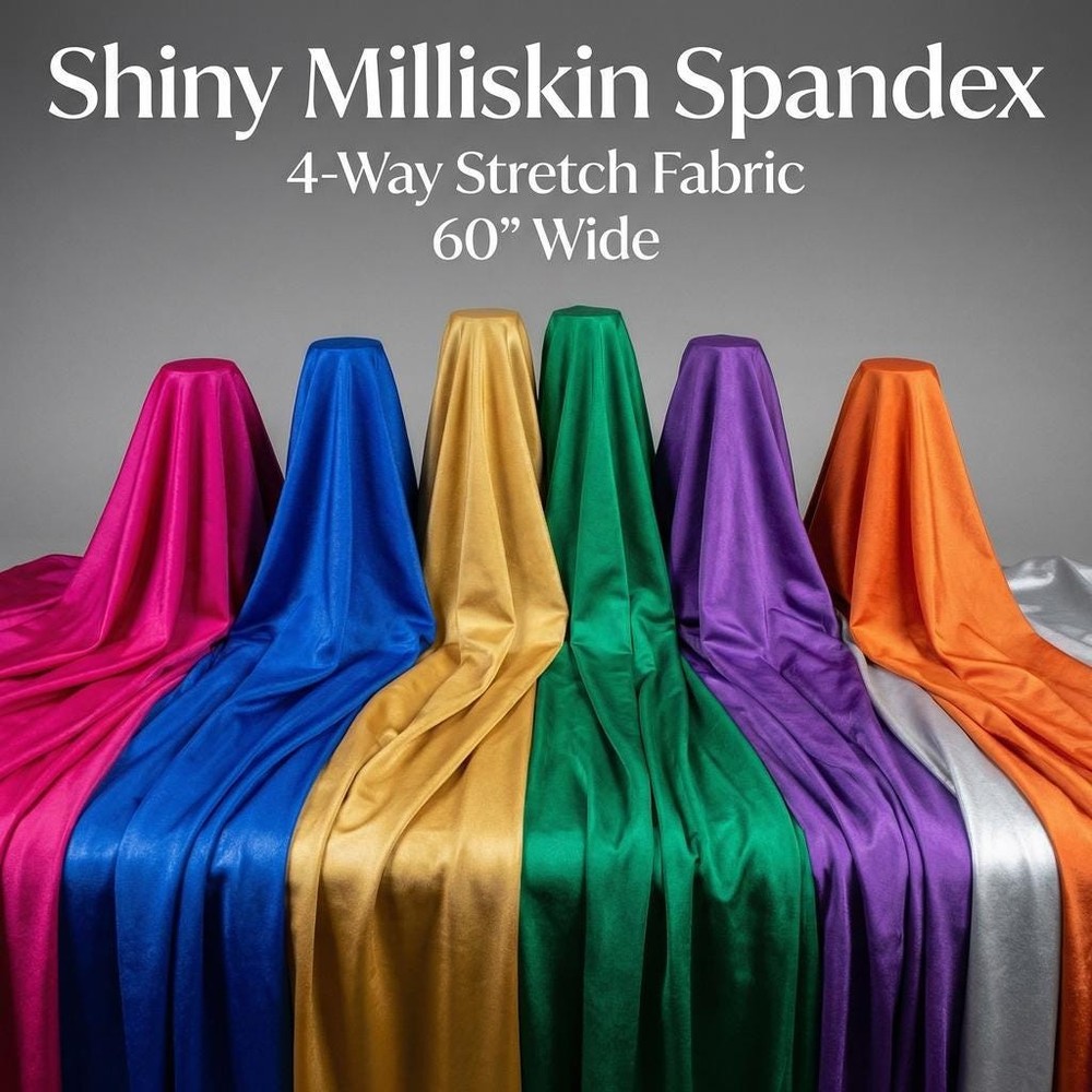 Milliskin Nylon Spandex Fabric Shiny 4-Way Stretch Dancewear Costume