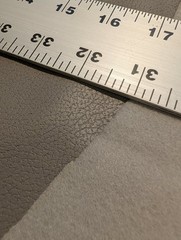 Faux Leather Gray Polyurethane upholstery Remnant w/ soft cotton backing 54″/63″