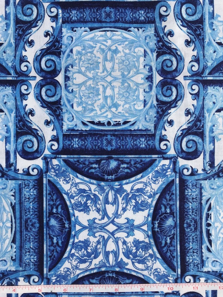 “To Rome with Love” – KANVAS – Blue – Quilt Fabric – Fat Quarter