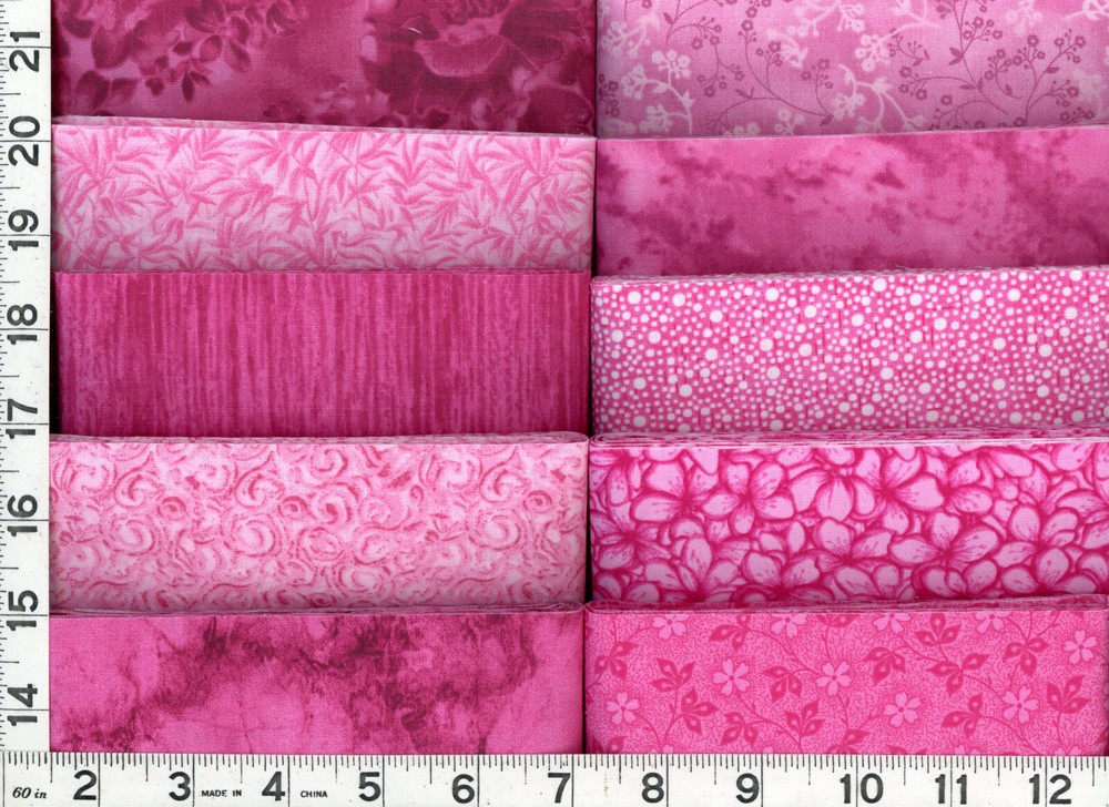 I Love Pink Jelly Roll 40 – 2.5″ Strips Quilting & Sewing Fabric