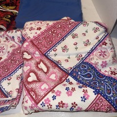 11 Piece Fabric Lot Mixed Sizes And Prints Dragon Design Flowers Fine China Wow!