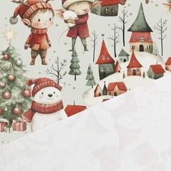 5 yards Christmas Elves 100% Cotton fabric for kids 61” wide