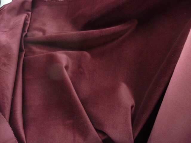 Pottery Barn Velvet FABRIC 54″ wide Upholstery Merlot Burgandy Berry