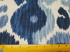 Still Water in Cobalt BTY 54″ Wide P Kaufmann 100% Cotton Slub Duck Ikat