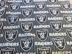 NFL Fleece Fabric- Las Vegas Raiders (60 inches wide by 36 inches long)