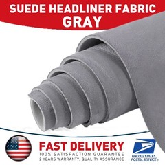Gray Suede Headliner Fabric Material 48″x60″ Car Interior Roof Liner Upholstery
