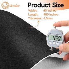 Suede Headliner Fabric Black 98 x 60 Inches with 4mm Thick Foam Backed