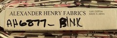 AH Pink Regent Skulls Fabric OOP BTHY Alexander Henry OOP RARE HTF By The 1/2 YD