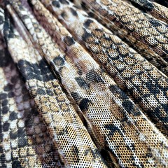 BROWN TAN SNAKE PRINT STRETCH MESH FABRIC 58″ BY THE YARD SEMI SHEER POWER MESH