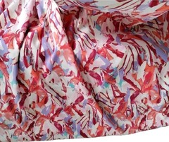 Modern Floral Abstract Twill Fabric 59×75″ Woven Polyester Blend