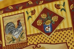 23.5″ x 44″, Gold & Red Rooster Panel, Moda, Deb Strain, P7569