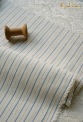 140x50cm Vintage Blue Linen Plaid Striped Yarn-Dyed Cotton Fabric Tablecloth