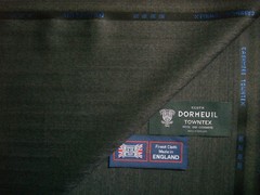 DORMEUIL 95% WOOL+ 5% CASHMERE “VINTAGE” SUITING FABRIC “cashmere TOWNTX”- 3.4 m