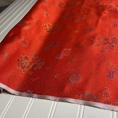SILK Orange, FABRIC 6 Yards x 22 Inches Wide or 216 Inches x 22 Inches Wide