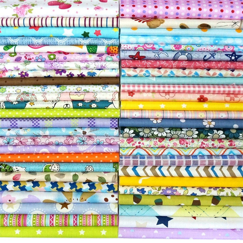 Quilting Fabric, Misscrafts 200pcs 6″ x 6″ (15x15cm) Cotton Craft Fabric Bundle