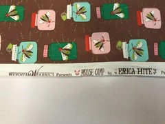 BIRCH 100% COTTON FABRIC – MOUSE CAMP COLLECTION : FIRE FLY : PRICE PER METRE