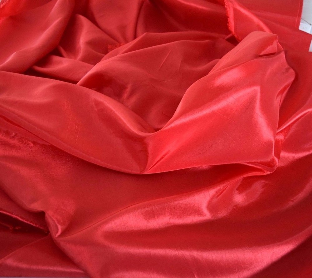 Red Taffeta 100% Polyester 59/60″ wide selling by the yard or roll. Free swatch