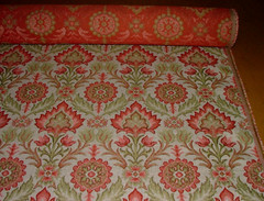 Arts And Crafts Rosso Woven Jacquard Fabric Curtain Upholstery Cushion Multi Use