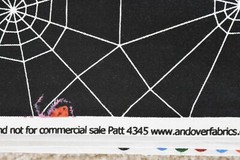 By 1/2 Yd, Lavender & Red Spiders on White & Black Cotton, Andover, Carle, P7071