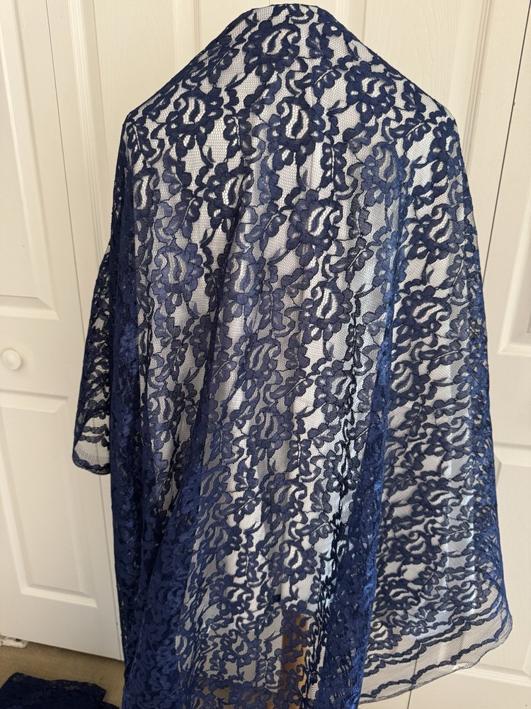 Gorgeous Blue Nylon Lace-6 Yards