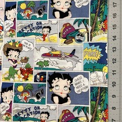 Betty Boop I Need A Vacation FQ OOP Cotton Fabric 23” By 21” Prewashed