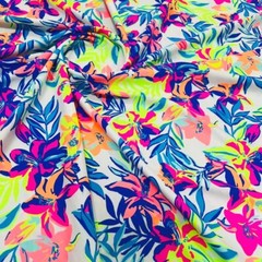 Spandex Fabric 4 way Stretch Multicolor floral Print Nylon by Yard for Swimwear
