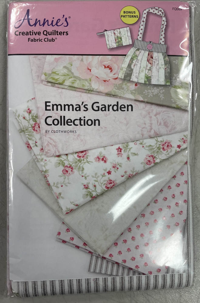 Annie’s Creative Quilters Fabric + Pattern Emma’s Garden Collection FQ069 New