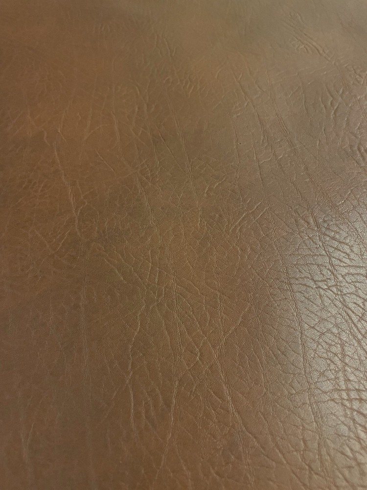 Nassimi Dimension Earth Brown Faux Leather Upholstery Fabric Vinyl 2.1 Yards