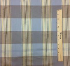 P KAUFMANN POLISHED PLAID CARAMEL CHECKER UPHOLSTERY FABRIC BY THE YARD 54″ WIDE