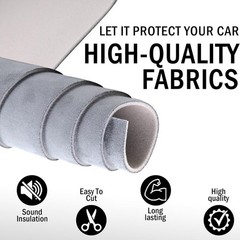 Gray Suede Headliner 96×60″ Foam Backed – Auto Roof Repair Fabric
